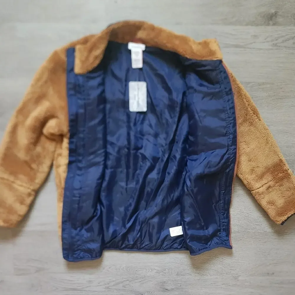 NWT Tommy Bahama Boy's Brown Fleece Full Zip Up Jacket Outerwear X-Large XL 14